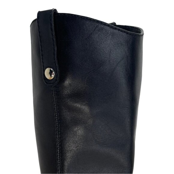 International Concepts Fawne Black Leather Knee High Womens Boots Size 5M - Picture 10 of 14